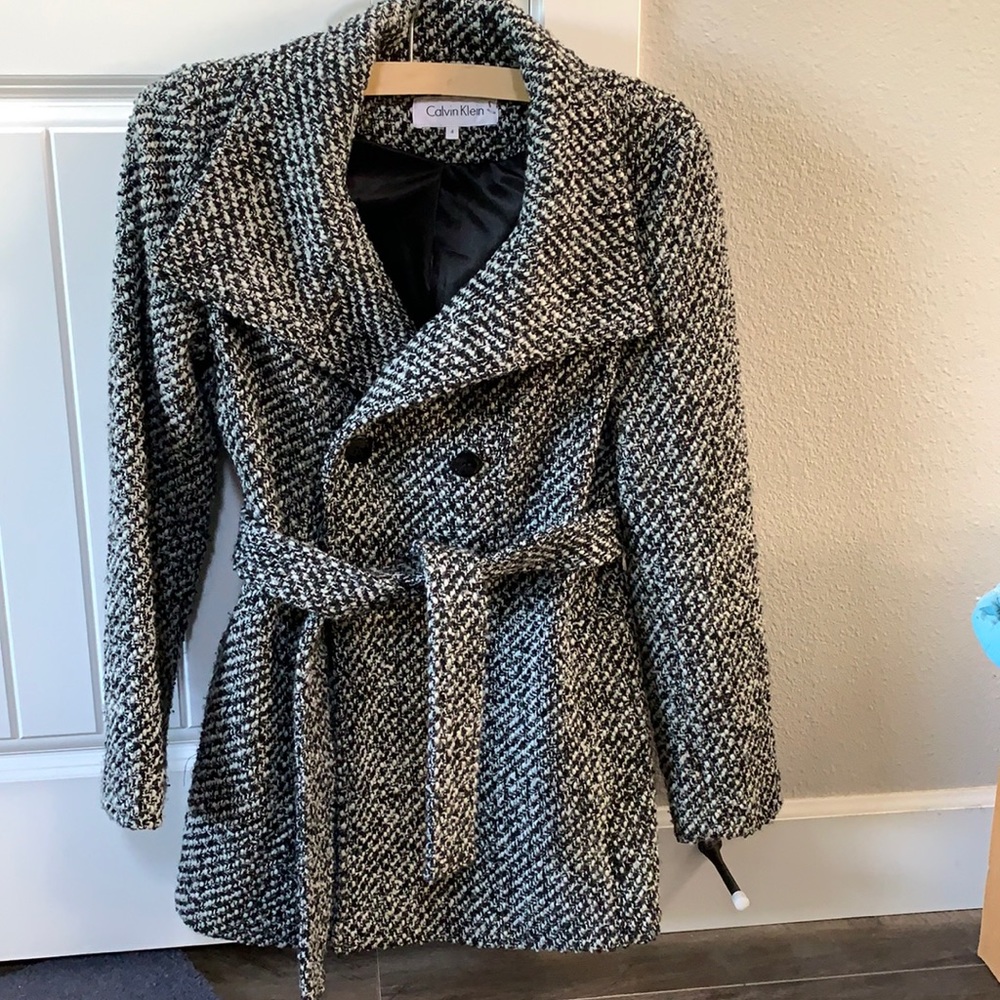 Calvin Klein tweed coat, size 4